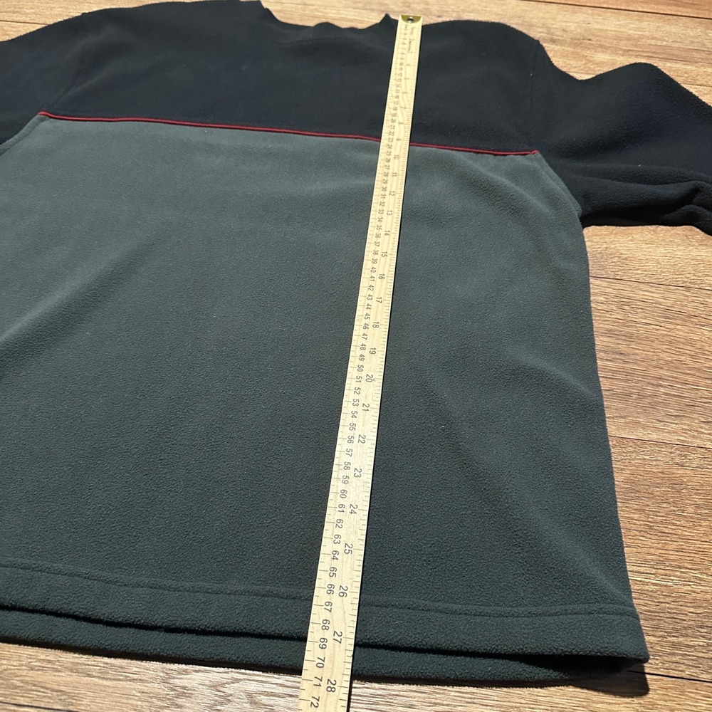 Vintage Unbranded Black Green Colorblock Fleece Pullover Men XL - Picture 6 of 6